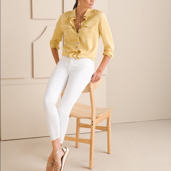 Black Label By Chico’s White Jeans Pants - Picture 2 of 7